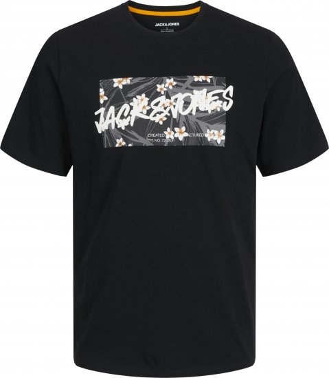Jack & Jones Hawaii Shape Crew Neck T-Shirt Black - Camisetas - Camisetas - 2XL-14XL