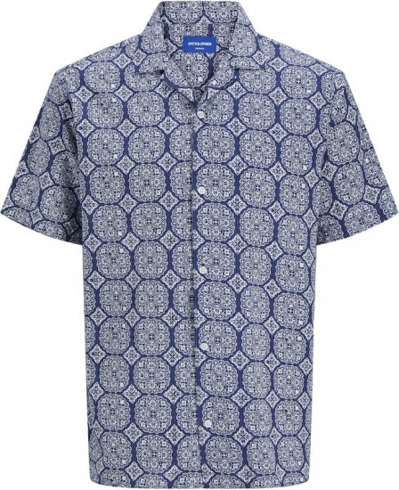 Jack & Jones Summer Seersucker Short Sleeve Shirt Light Blue - Camisas - Camisas 2XL-10XL