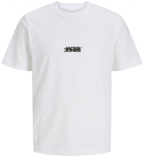 Jack & Jones Sago Branded Crew Neck T-Shirt Bright White - Camisetas - Camisetas - 2XL-14XL