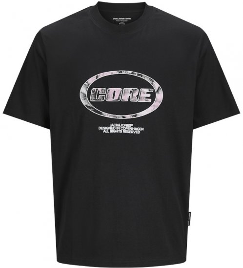 Jack & Jones Lido Core Front Print T-Shirt Black - Camisetas - Camisetas - 2XL-14XL
