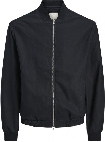 Jack & Jones Leister LinenMix Bomber Jacket Dark Navy - Chaquetas - Chaquetas Tallas Grandes 2XL-8XL