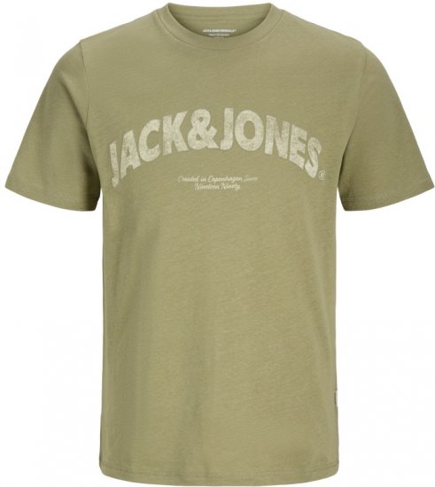 Jack & Jones Almeria Bold Branding T-Shirt Khaki Green - Camisetas - Camisetas - 2XL-14XL