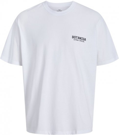 Jack & Jones Botaniq Crew Neck T-Shirt Bright White - Camisetas - Camisetas - 2XL-14XL