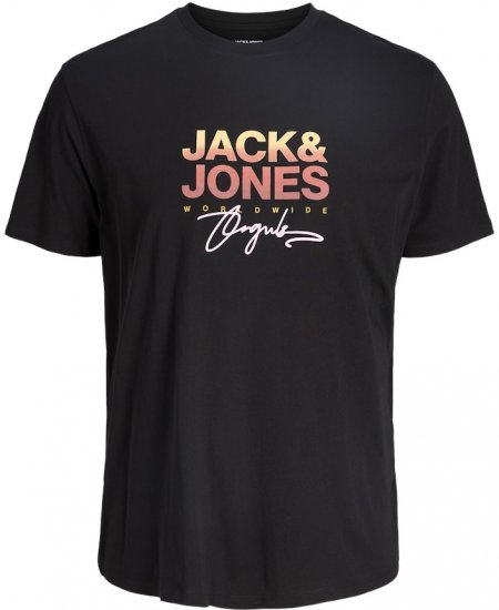 Jack & Jones Canggu Crew Neck T-Shirt Black - Camisetas - Camisetas - 2XL-14XL
