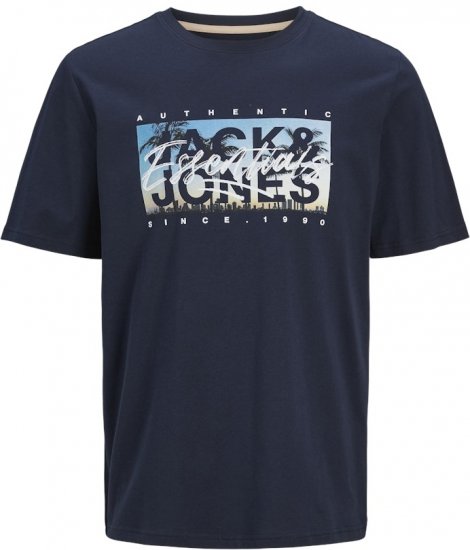 Jack & Jones Colton Photoprint Crew Neck T-Shirt Dark Navy - Camisetas - Camisetas - 2XL-14XL