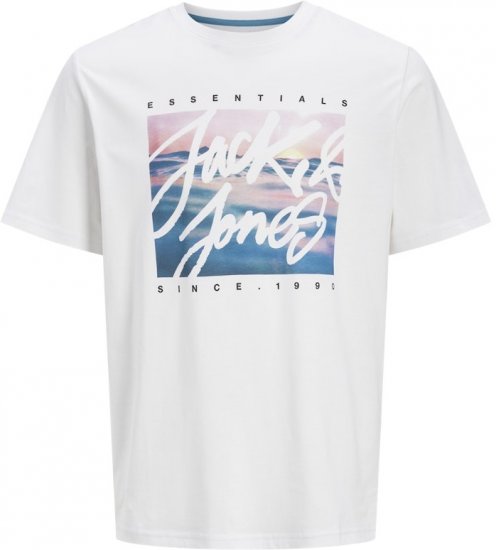 Jack & Jones Colton Photoprint Crew Neck T-Shirt White - Camisetas - Camisetas - 2XL-14XL