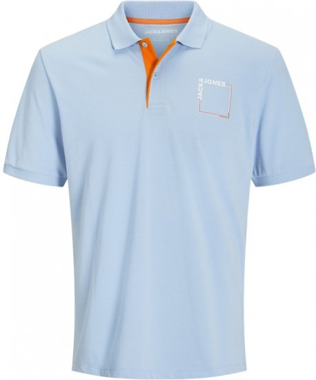 Jack & Jones Verner Short Sleeve Polo Chambray Blue - Polos - Polos 2XL-8XL