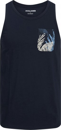 Jack & Jones Hawaii Printed Pocket Tanktop Navy - Camisetas - Camisetas - 2XL-14XL