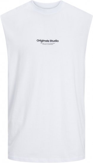 Jack & Jones VESTERBRO Sleeveless T-Shirt Bright White - Camisetas - Camisetas - 2XL-14XL