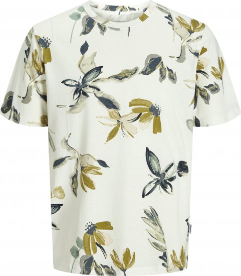 Jack & Jones Varenna AOP Crew Neck T-Shirt White - Camisetas - Camisetas - 2XL-14XL
