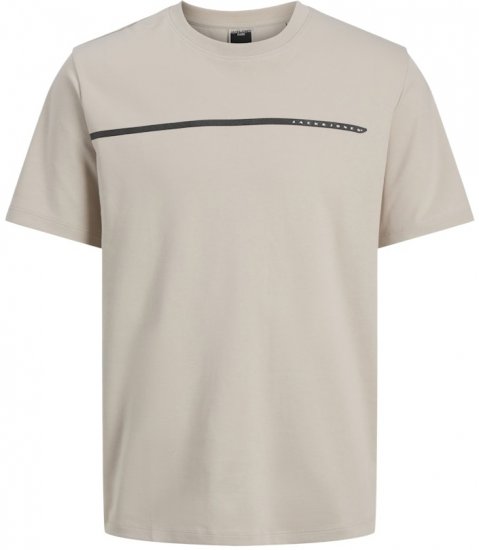 Jack & Jones Fusion Black Line Crew Neck T-Shirt Beige - Camisetas - Camisetas - 2XL-14XL