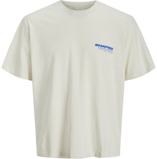 Jack & Jones Fold Crew Neck T-Shirt Antique White - Camisetas - Camisetas - 2XL-14XL