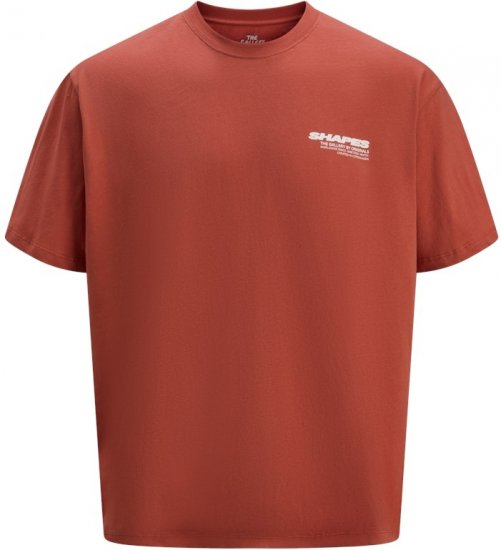 Jack & Jones Fold Crew Neck T-Shirt Red - Camisetas - Camisetas - 2XL-14XL
