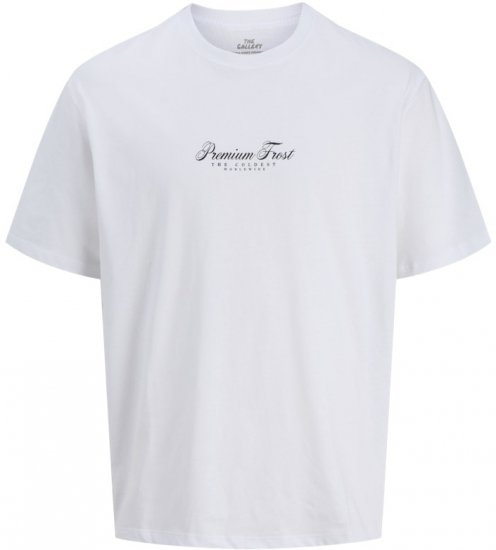 Jack & Jones Marina Crew Neck T-Shirt Bright White/Premium Frost - Camisetas - Camisetas - 2XL-14XL