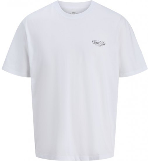 Jack & Jones Marina Crew Neck T-Shirt Bright White/Cloud Nine - Camisetas - Camisetas - 2XL-14XL