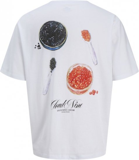 Jack & Jones Marina Crew Neck T-Shirt Bright White/Cloud Nine - Camisetas - Camisetas - 2XL-14XL