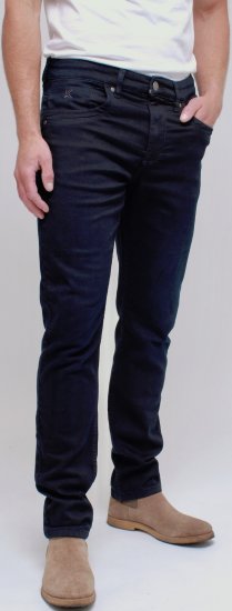 Kam Jeans Jacob Knitted Denim Reg Fit Jeans Blue-Black - Vaqueros & pantalones - Vaqueros y Pantalones - W40-W70
