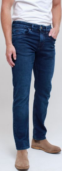 Kam Jeans Jacob Knitted Denim Reg Fit Jeans Mid Wash Blue - Vaqueros & pantalones - Vaqueros y Pantalones - W40-W70