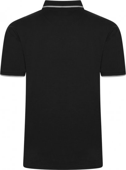 Kam Jeans 5518 Smart Mini Geo-Print Polo Black - Polos - Polos 2XL-8XL
