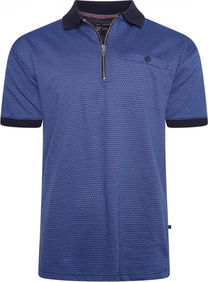 Kam Jeans 5520 Dobby Weaved Polo Victoria Blue - Polos - Polos 2XL-8XL