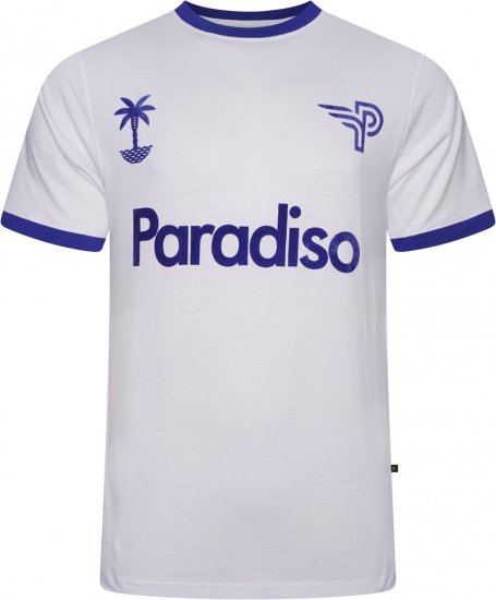Kam Jeans 5768 Paradiso Print T-Shirt Bright White - Camisetas - Camisetas - 2XL-14XL