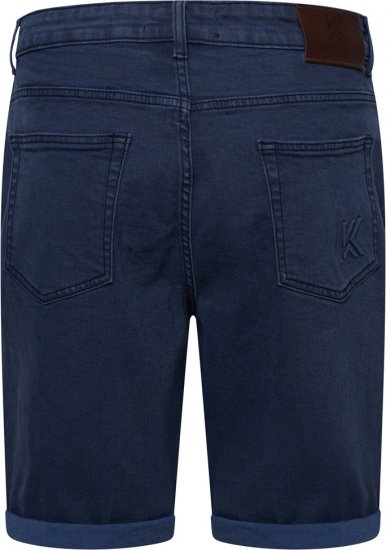 Kam Jeans Onana Embossed Wash Denim Shorts Smokey Blue - Pantalones cortos - Pantalones cortos W40-W60