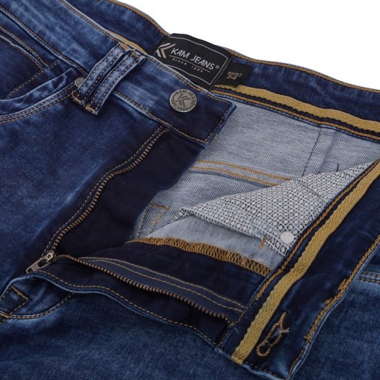 Kam Jeans Pepe Knitted Denim Shorts Random Mid Wash Blue - Pantalones cortos - Pantalones cortos W40-W60