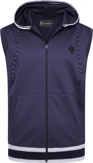 Kam Jeans TS005 Retro Tracky Set (Shorts/Sleeveless Hoodie) Navy - La loca oferta de abril de Motley - 