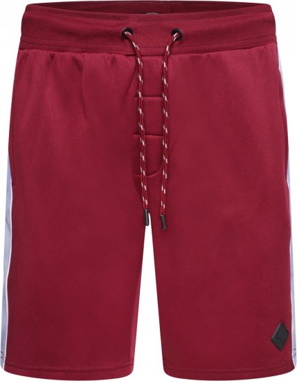 Kam Jeans TS006 Retro Pannelled Tracky Set (Shorts/Sleeveless Hoodie) Red - Chándales - Chándales Tallas Grandes Hombre