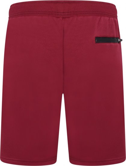 Kam Jeans TS006 Retro Pannelled Tracky Set (Shorts/Sleeveless Hoodie) Red - Chándales - Chándales Tallas Grandes Hombre