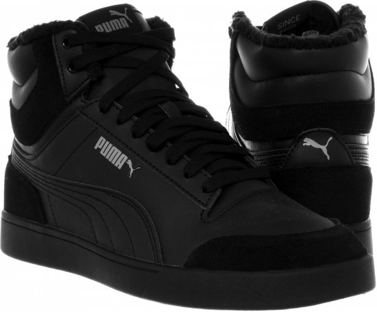 Puma Shuffle Mid Fur Shoes Black - Calzado de hombre 40-52 - Zapatillas de hombre tallas 40-52