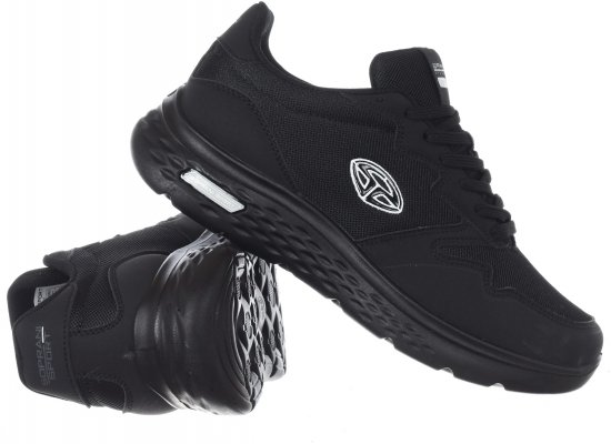 Solo Soprani Sport Delta Sneakers Black - Calzado de hombre 40-52 - Zapatillas de hombre tallas 40-52