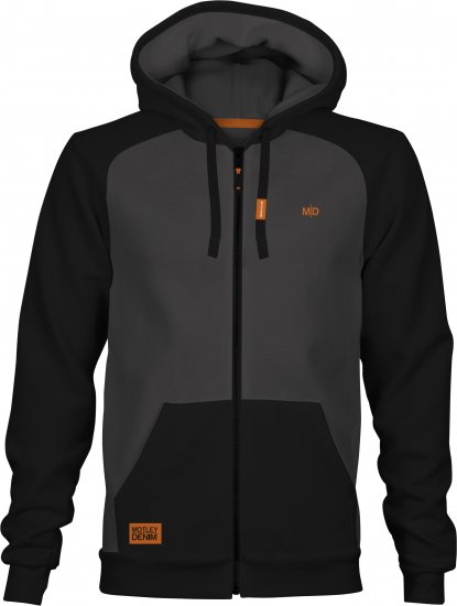 Motley Denim Vilnius Hoodie Charcoal/Black - Sudaderas - Sudaderas 2XL-12XL