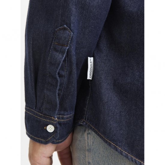 Jack & Jones Norrebro Denim Long Sleeve Shirt Dark Blue Denim - Camisas - Camisas 2XL-10XL