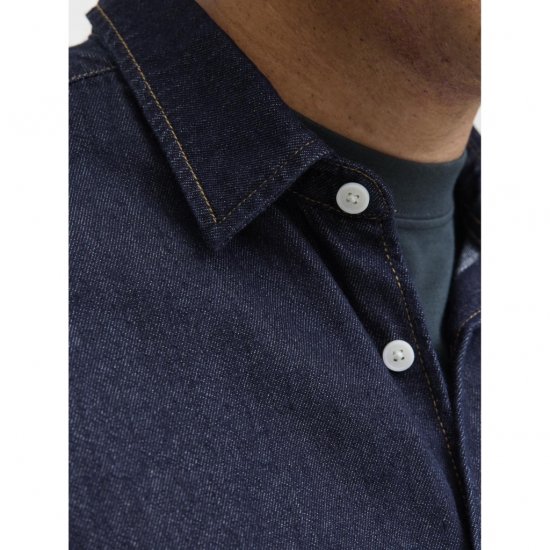 Jack & Jones Norrebro Denim Long Sleeve Shirt Dark Blue Denim - Camisas - Camisas 2XL-10XL