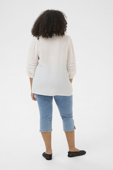 Kaffe Curve Liwa Shirt Chalk - Blusas tipo camisa - 