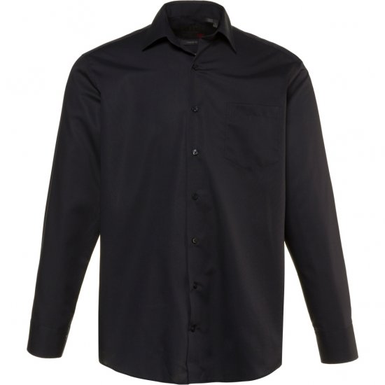 JP1880 Shirt Business Modern Fit Long Sleeve Non-Iron Black TALL - ROPA DE HOMBRE MT-6XLT - Tamaños de talle alto