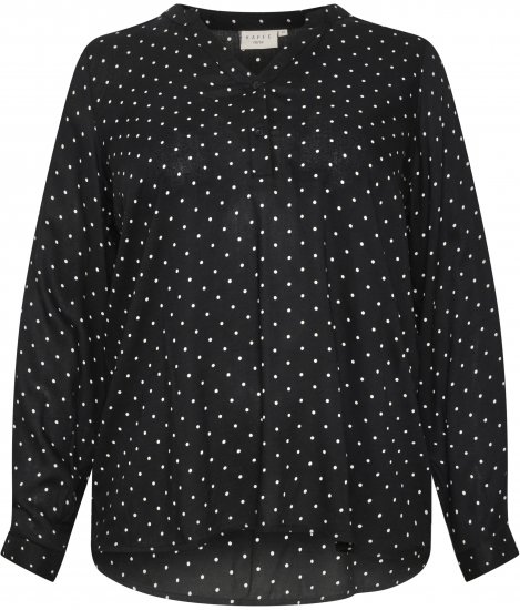 Kaffe Curve Joy Blusa Negro/Blanco De Lunares - Blusas y túnicas - 