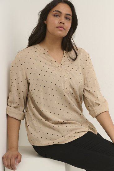 Kaffe Curve Joy Blusa Nomad/Negro De Lunares - Blusas y túnicas - 