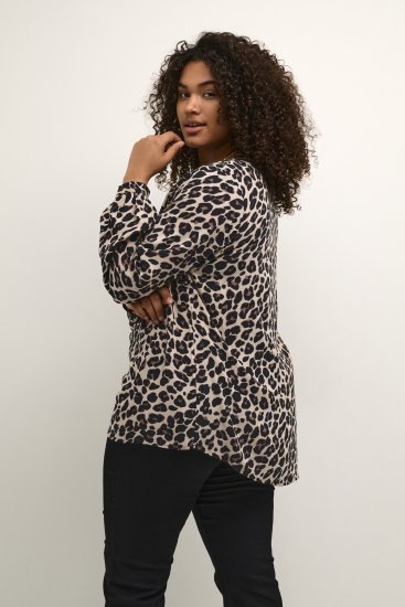 Kaffe Curve Mirta Tilly Blusa Con Estampado De Leopardo - Blusas y túnicas - 