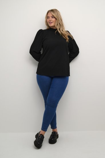 Kaffe Curve Ditta Smock Blusa Negro Profundo - Blusas y túnicas - 