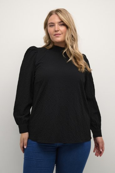 Kaffe Curve Ditta Smock Blusa Negro Profundo - Blusas y túnicas - 