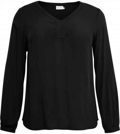 Kaffe Curve Ami Manga larga Blusa Negro intenso - Camisetas - 