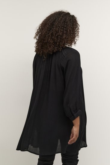 Kaffe Curve Ami Manga 3/4 Túnica Negro intenso - Camisetas - 