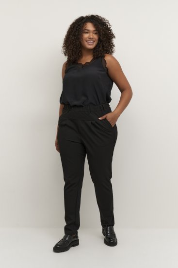Kaffe Curve Jia Pantalones Negro intenso - Vaqueros & Pantalones de Mujer Tallas Grandes – Plus Size - 