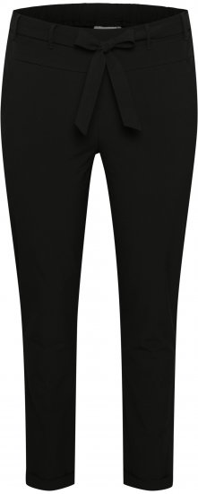 Kaffe Curve Jia Pantalones con cinturón Negro intenso - Vaqueros & Pantalones de Mujer Tallas Grandes – Plus Size - 