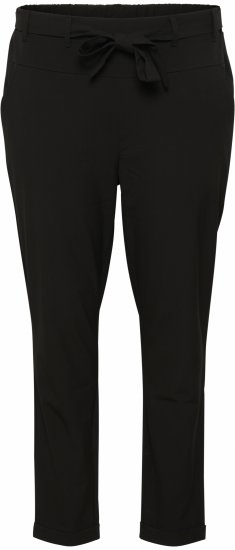 Kaffe Curve Jia Pantalones con cinturón Negro intenso - Vaqueros & Pantalones de Mujer Tallas Grandes – Plus Size - 