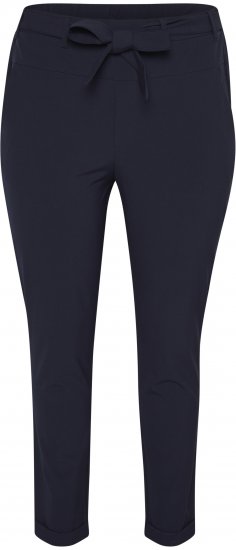 Kaffe Curve Jia Pantalones con cinturón Azul marino medianoche - Vaqueros & Pantalones de Mujer Tallas Grandes – Plus Size - 
