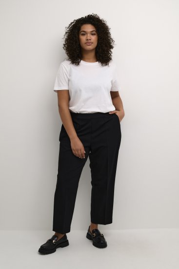 Kaffe Curve Sakira Pantalones cropped Negro intenso - Vaqueros & Pantalones de Mujer Tallas Grandes – Plus Size - 