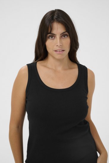 Kaffe Curve Carina Top de tirantes Negro intenso - Camisetas - 